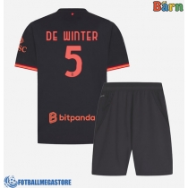 Fotballdrakt Barn AC Milan Koni De Winter #5 Tredjedraktsett 2026-27 Kortermet (+ Korte bukser)